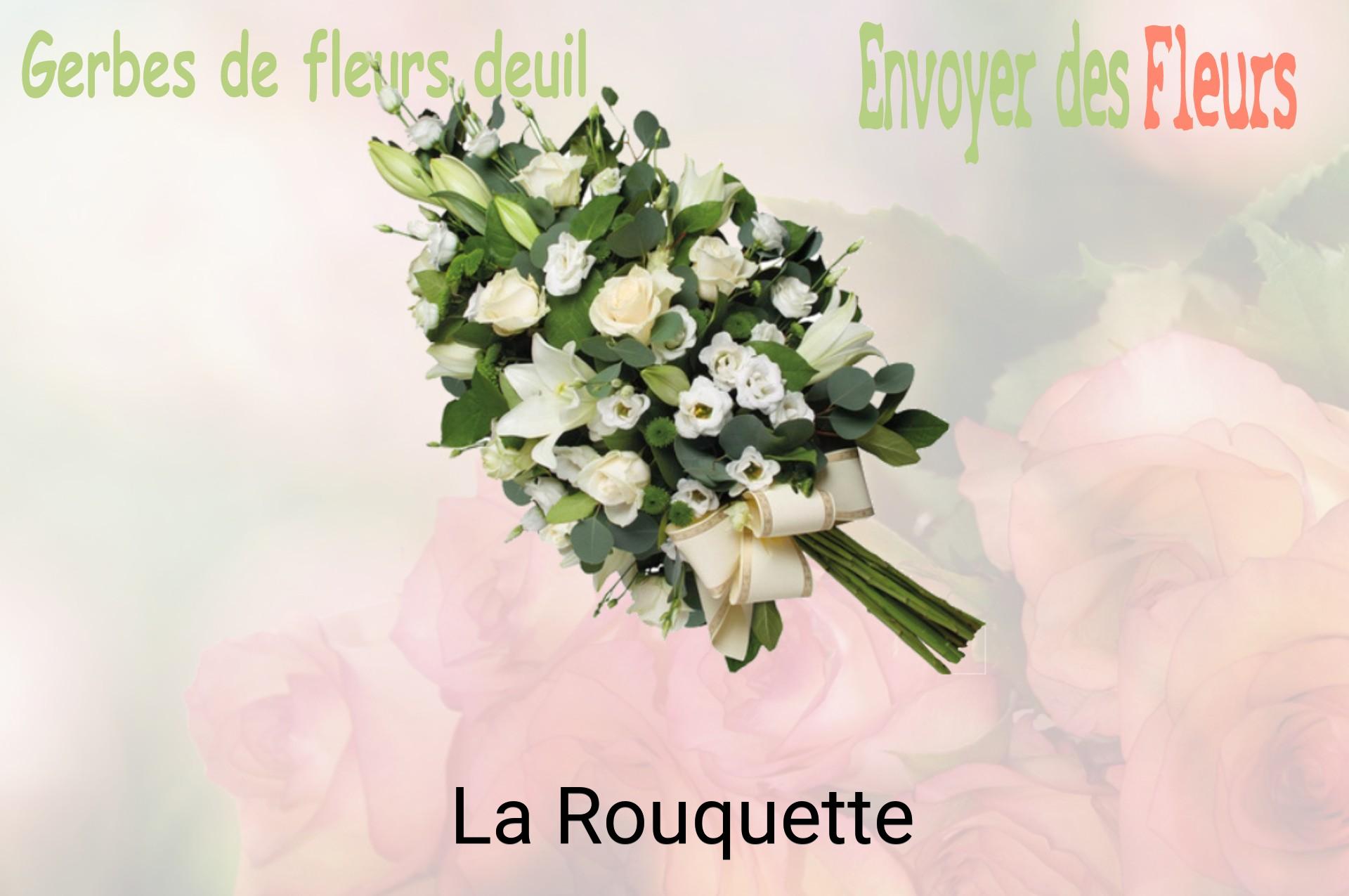 Gerbe de fleurs de deuil livrée à La Rouquette